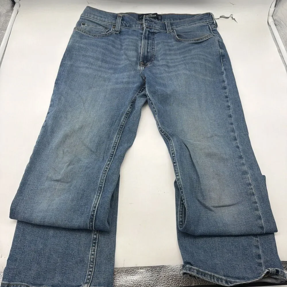 Hollister Jeans Mens Size 32x32 Epic Flex Boot Cut Med Wash Blue Denim Fits